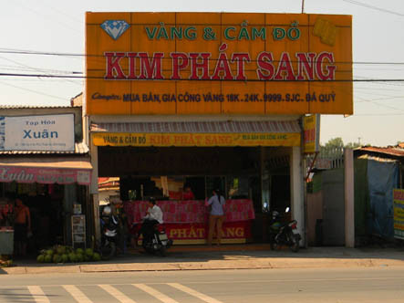 Tiệm vàng Kim Phát Sang nơi xảy ra vụ việc.