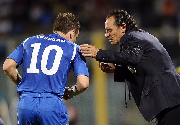 Cassano là một trụ cột của ĐT Italia dưới thời Prandelli