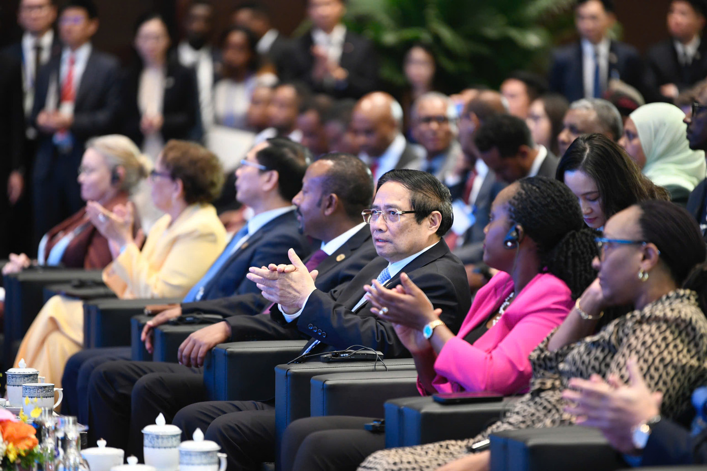 Thủ tướng Phạm Minh Chính và các đại biểu tại Lễ bế mạc Hội nghị thượng đỉnh Diễn đàn Đối tác vì tăng trưởng xanh và mục tiêu toàn cầu 2030 (P4G) chiều 17/4. (Ảnh: Như Ý) Thủ tướng Phạm Minh Chính và các đại biểu tại Lễ bế mạc Hội nghị thượng đỉnh Diễn đàn Đối tác vì tăng trưởng xanh và mục tiêu toàn cầu 2030 (P4G) chiều 17/4. (Ảnh: Như Ý)