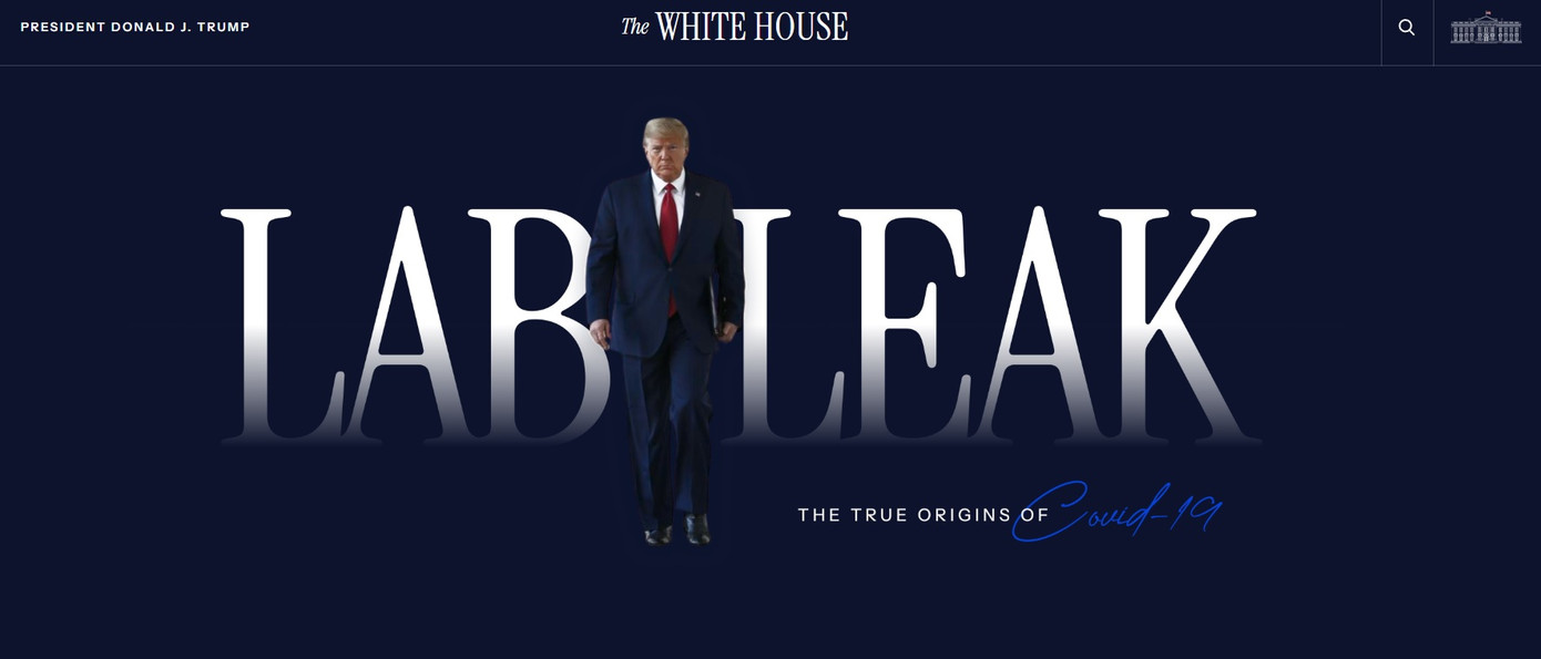 Báo cáo trên trang web của Nhà Trắng về nguồn gốc COVID-19. Báo cáo trên trang web của Nhà Trắng về nguồn gốc COVID-19.