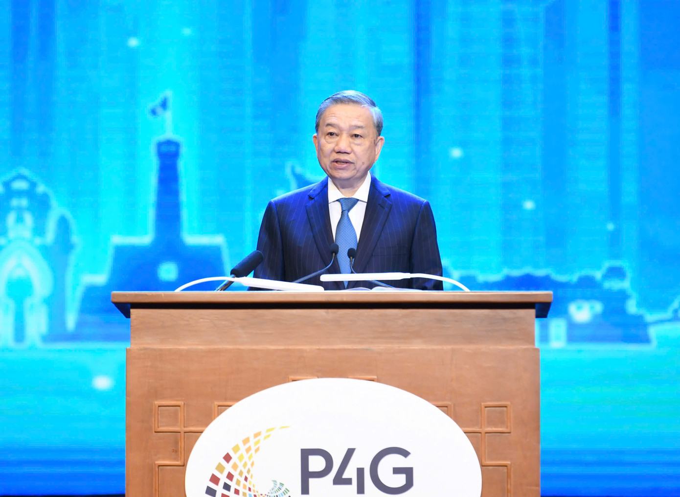 Tổng Bí thư Tô Lâm phát biểu tại Lễ khai mạc Hội nghị thượng đỉnh P4G. (Ảnh: Như Ý)