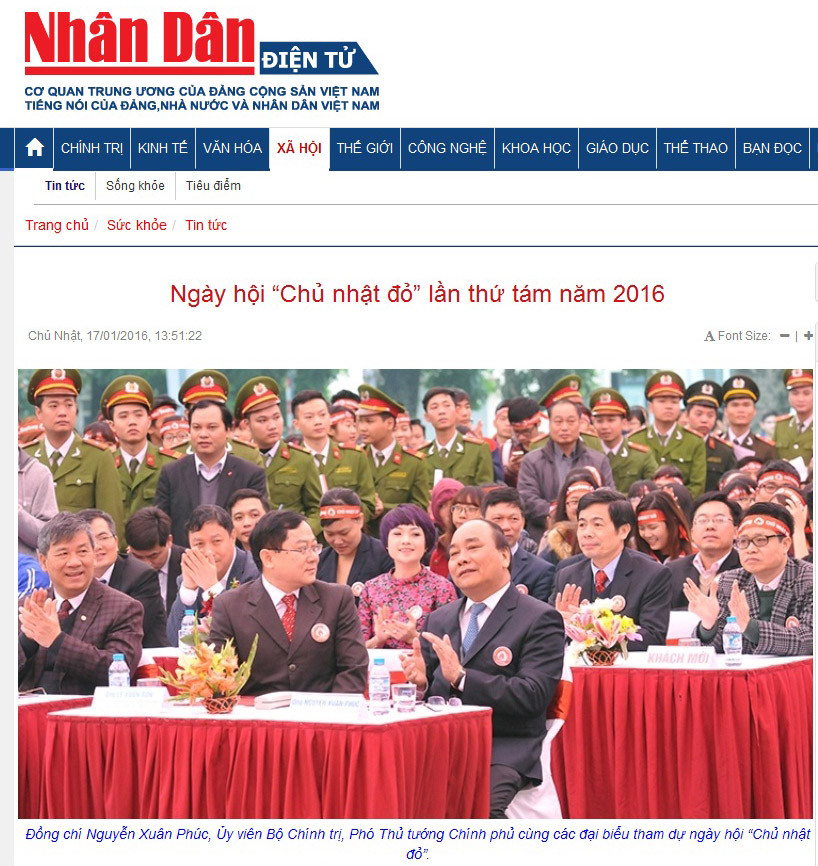 Chủ Nhật Đỏ 2016 đã tiếp nhận 11.763 đơn vị máu ảnh 1
