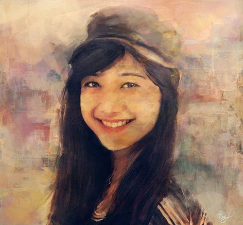 Một bức ảnh digital art vẽ Phương Anh là quà tặng từ một người bạn