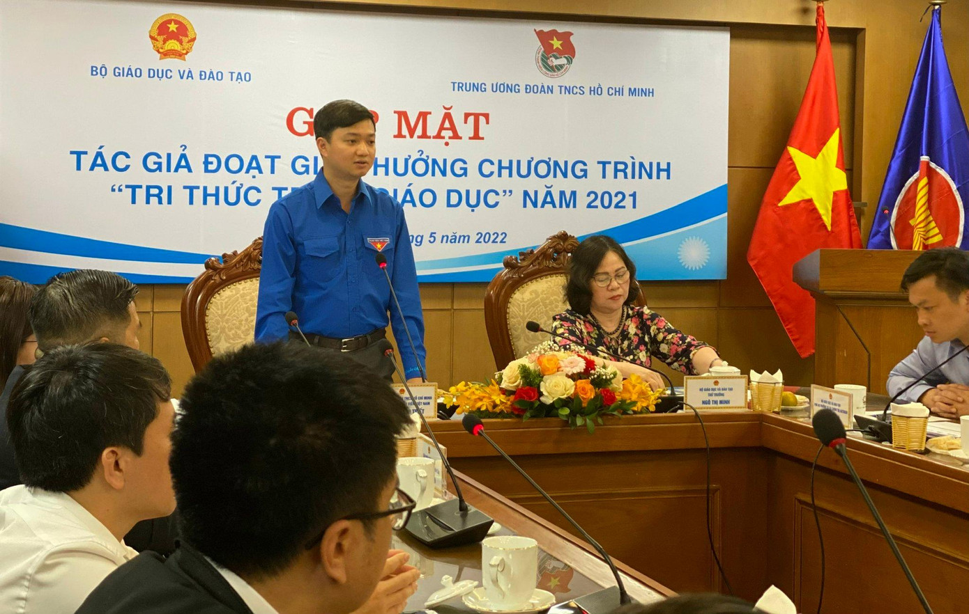 Anh Nguyễn Minh Triết, Bí thư T.Ư Đoàn, Chủ tịch T.Ư Hội SVVN phát biểu tại buổi gặp mặt Anh Nguyễn Minh Triết, Bí thư T.Ư Đoàn, Chủ tịch T.Ư Hội SVVN phát biểu tại buổi gặp mặt