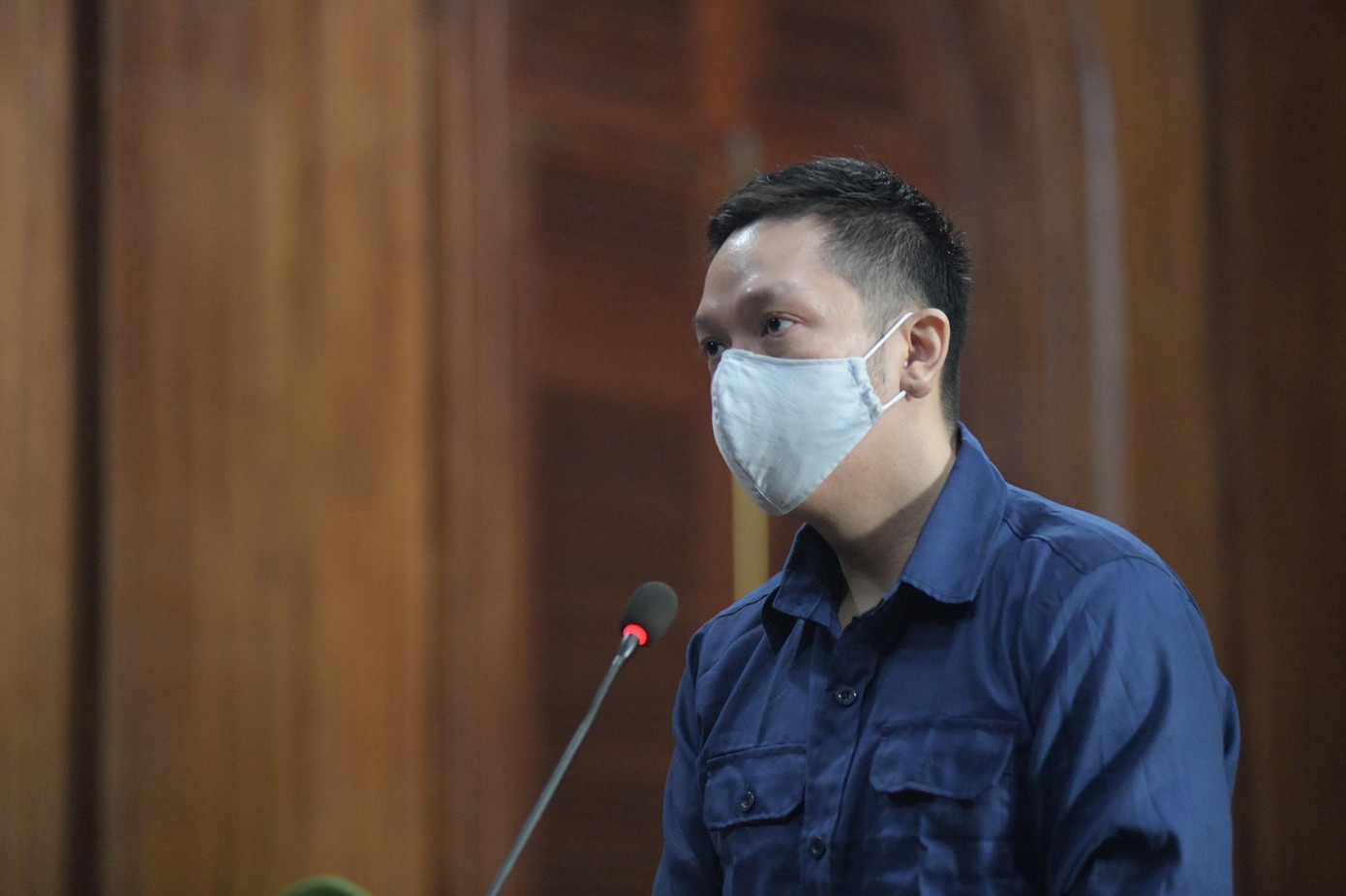 Nguyễn Kim Trung Thái tại phiên tòa tháng 7/2022. Nguyễn Kim Trung Thái tại phiên tòa tháng 7/2022.