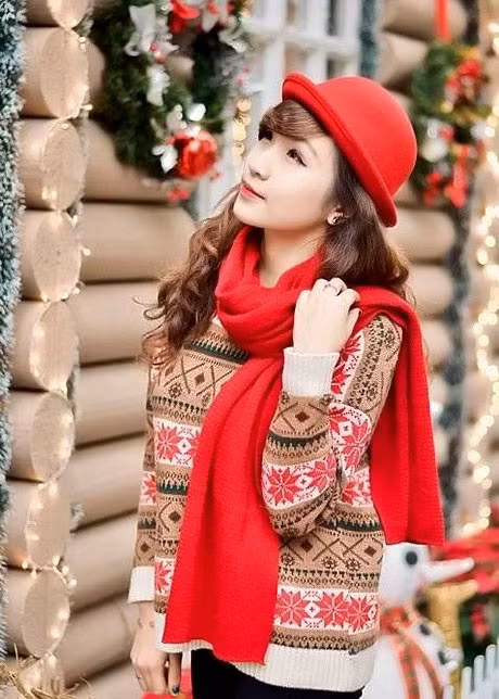 Sắc đỏ mang lại sự ấm áp giữa tiết trời giá rét