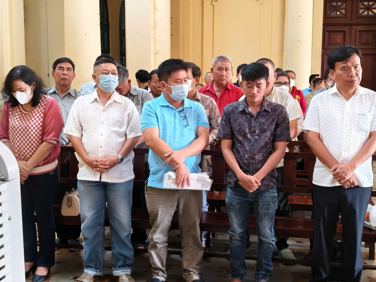 Các bị cáo tại phiên tòa sáng nay 24/3. Các bị cáo tại phiên tòa sáng nay 24/3.