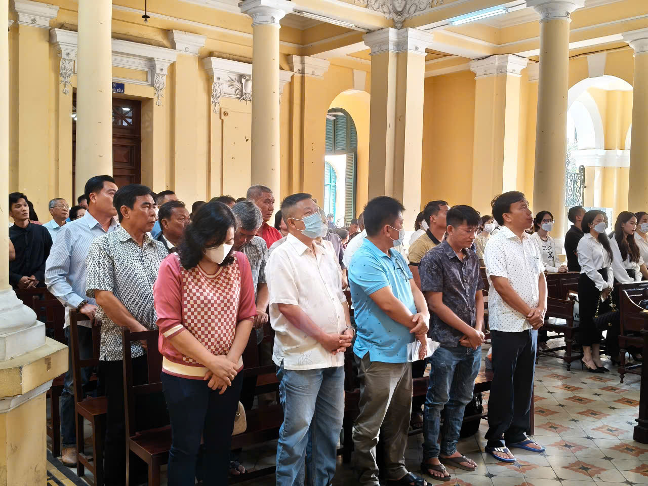 Các bị cáo tại phiên tòa.