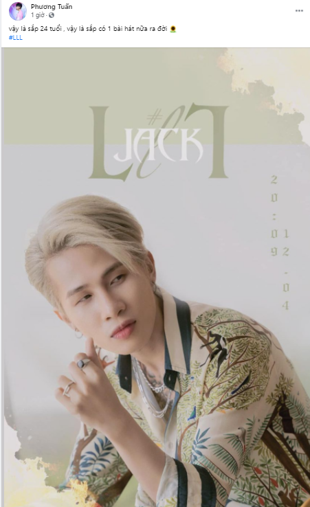 Bài đăng được Jack chia sẻ trên trang cá nhân khiến fan háo hức mong chờ sản phẩm mới. Bài đăng được Jack chia sẻ trên trang cá nhân khiến fan háo hức mong chờ sản phẩm mới.