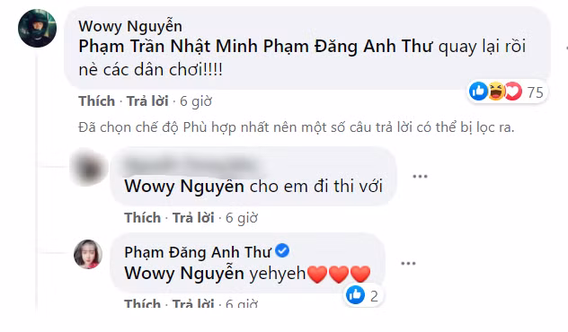 HLV Wowy nhanh chóng thông báo với bạn bè về thông tin comeback của sự kiện.