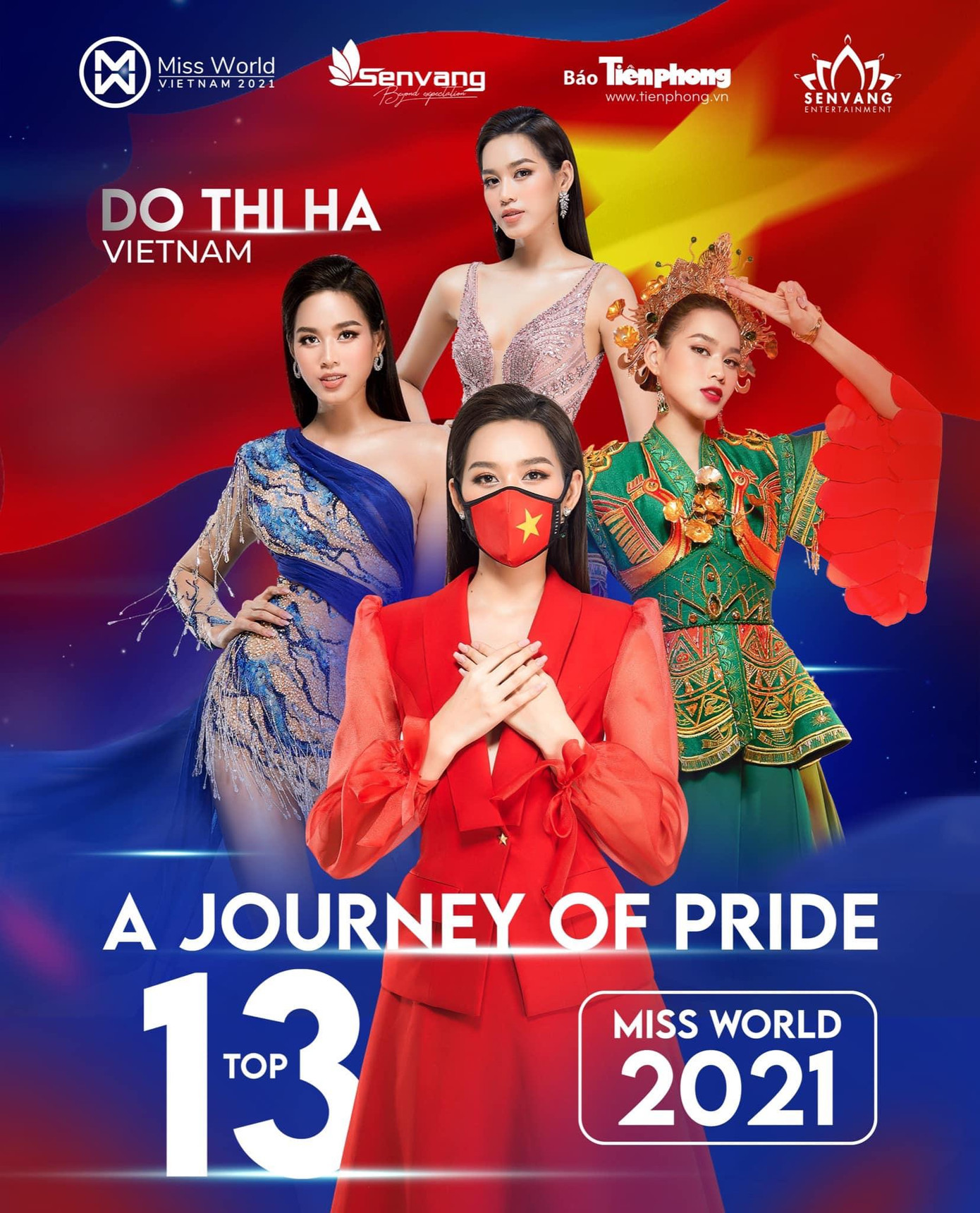 Đỗ Thị Hà lập thành tích lọt top 13 tại Miss World 2021.