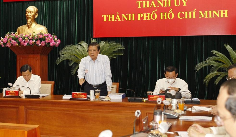 Trưởng Ban Nội chính T.Ư làm việc với Thường trực Thành ủy TP.HCM (ảnh T.H) Trưởng Ban Nội chính T.Ư làm việc với Thường trực Thành ủy TP.HCM (ảnh T.H)