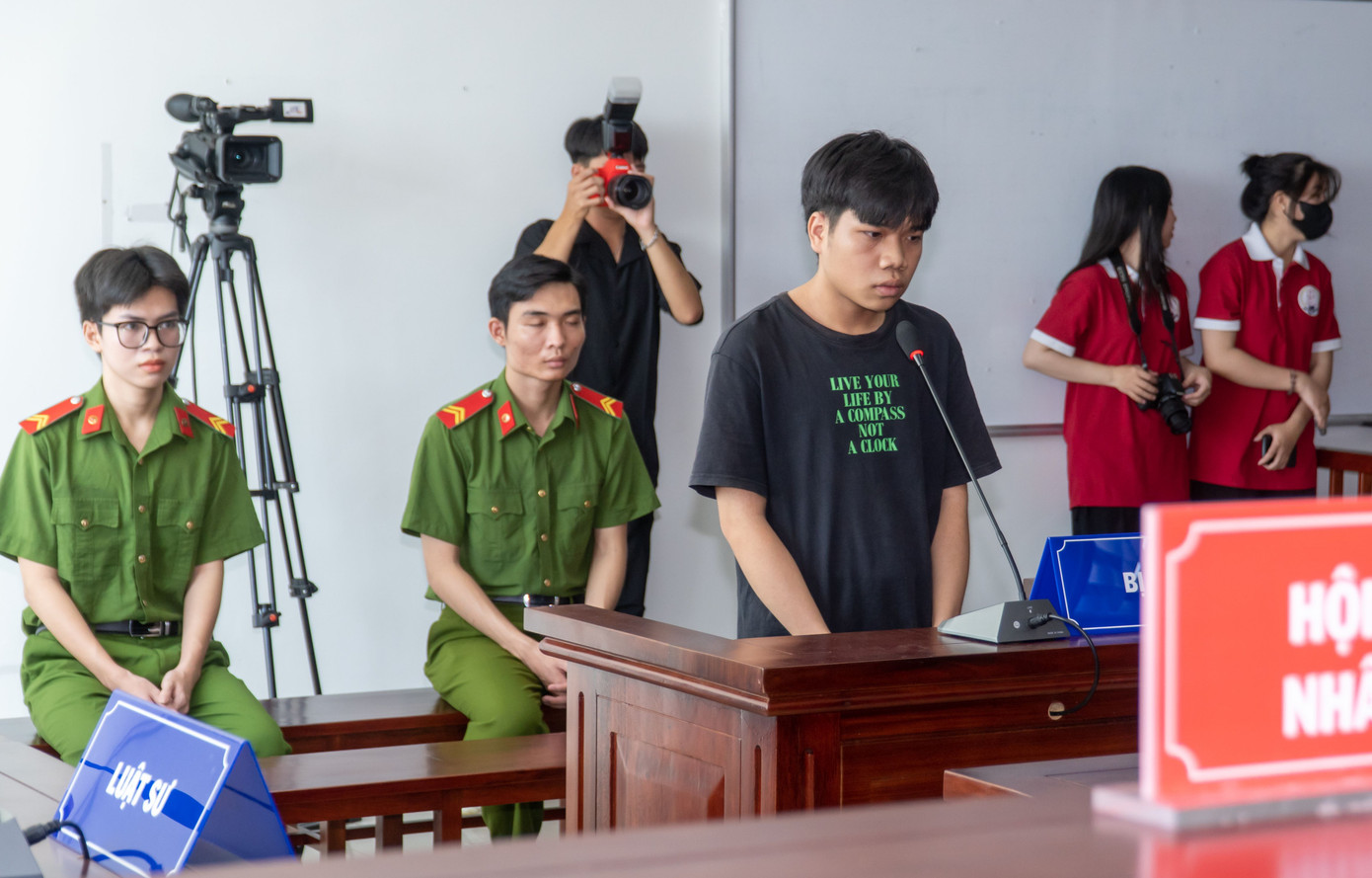 Một buổi thực hiện phiên tòa giả định của sinh viên tại phòng diễn án. Ảnh: Nhà trường cung cấp Một buổi thực hiện phiên tòa giả định của sinh viên tại phòng diễn án. Ảnh: Nhà trường cung cấp