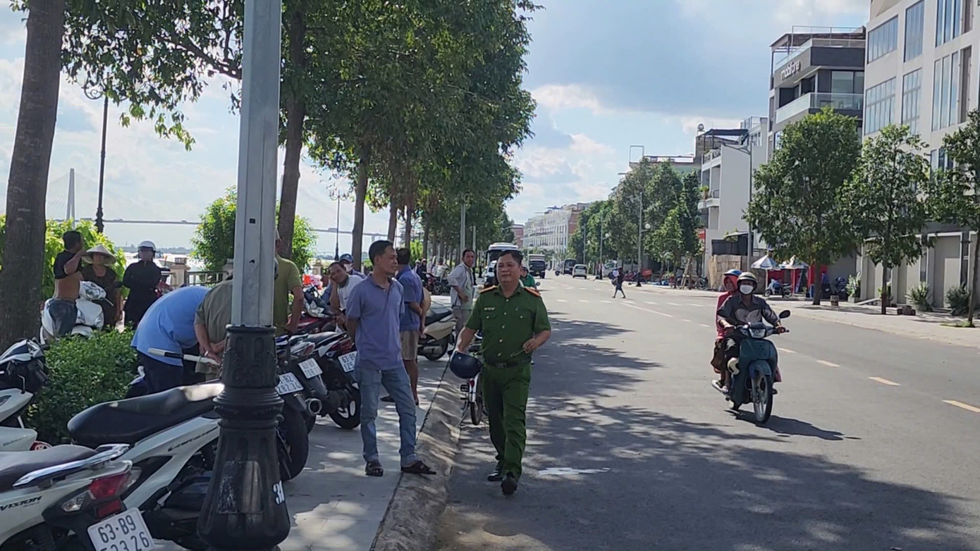 Hiện trường vụ phát hiện thi thể người phụ nữ.