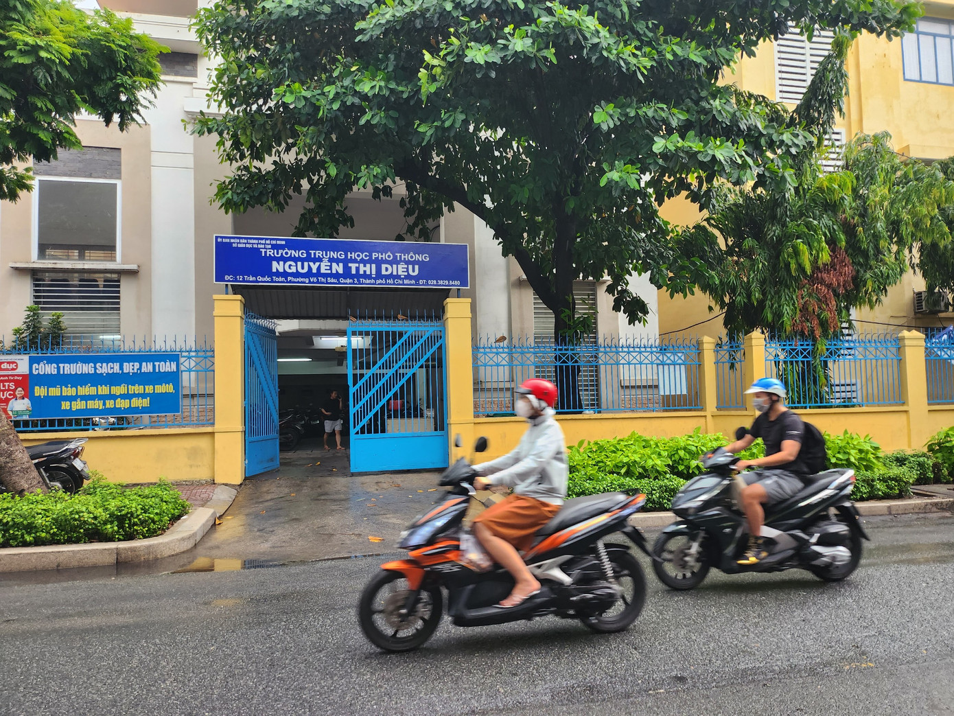 Trường THPT Nguyễn Thị Diệu (quận 3, TPHCM). Ảnh: Nhàn Lê