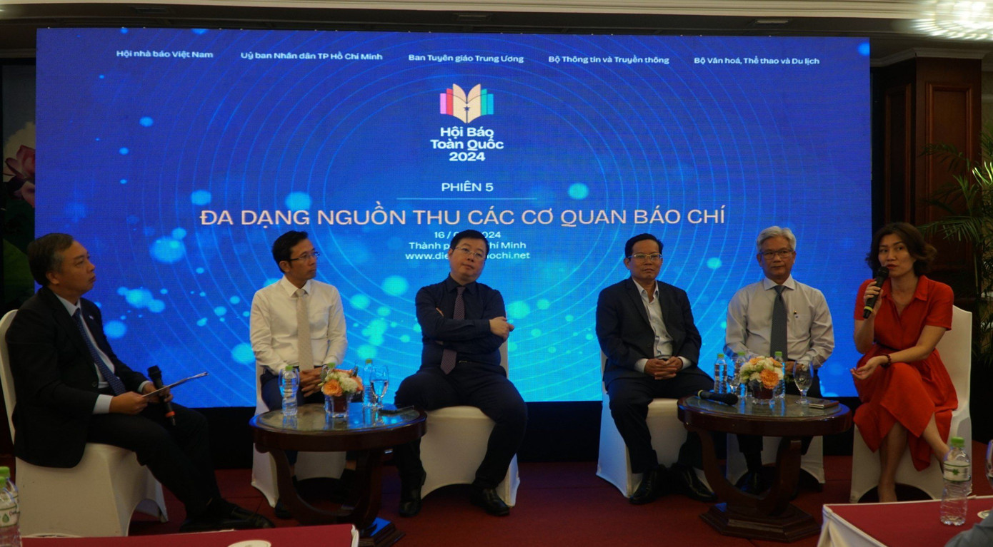 Toàn cảnh chuyên đề Đa dạng nguồn thu các cơ quan báo chí được diễn ra trong khuôn khổ Hội báo toàn quốc 2024. Ảnh: Nhàn Lê