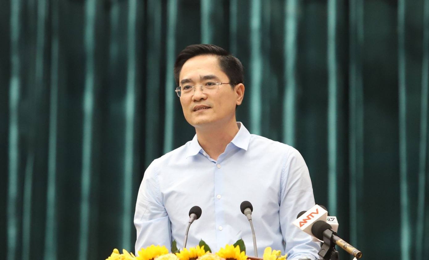 Ông Trần Quang Lâm - Giám đốc Sở GTVT TPHCM phát biểu tại hội nghị. Ảnh: Ngô Tùng