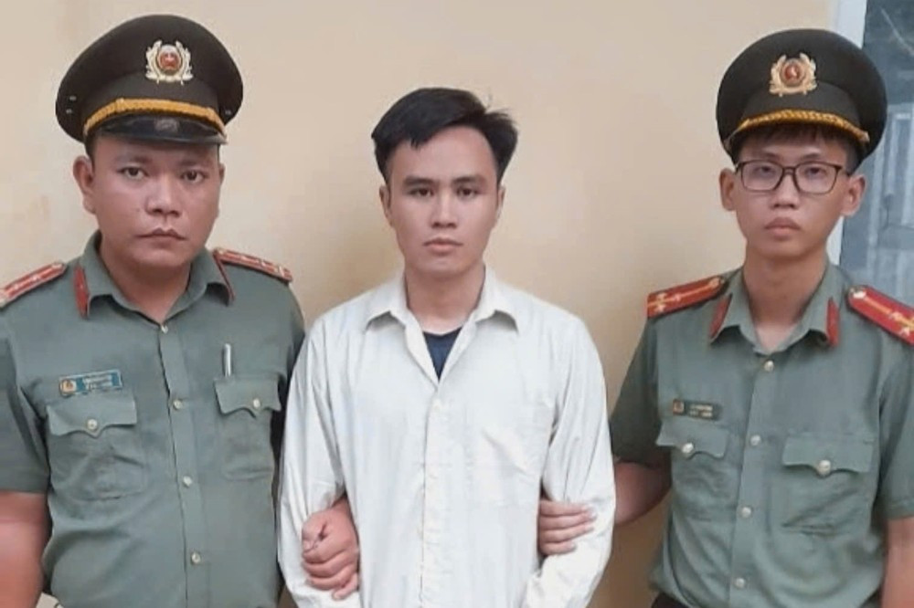 Bị can Trần Khắc Đức tại cơ quan công an. Ảnh: Công an cung cấp.