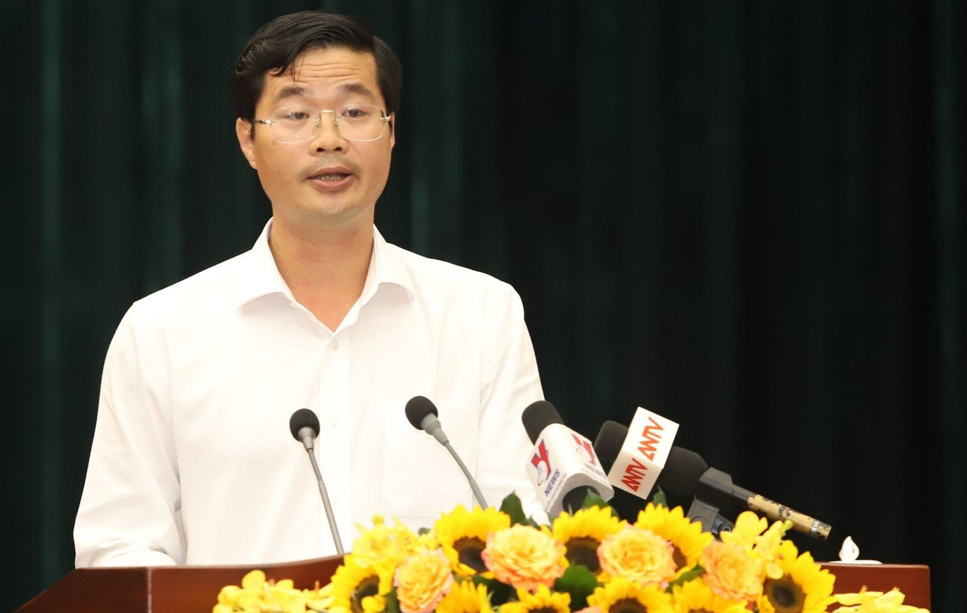 Ông Nguyễn Ngọc Tuấn - Chủ tịch UBND phường Hiệp Bình Chánh (TP. Thủ Đức) phát biểu tại hội nghị. Ảnh: Ngô Tùng.