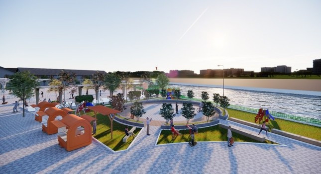 Đồ hoạ Công viên trong phố đêm Trung Sơn Đồ hoạ Công viên trong phố đêm Trung Sơn