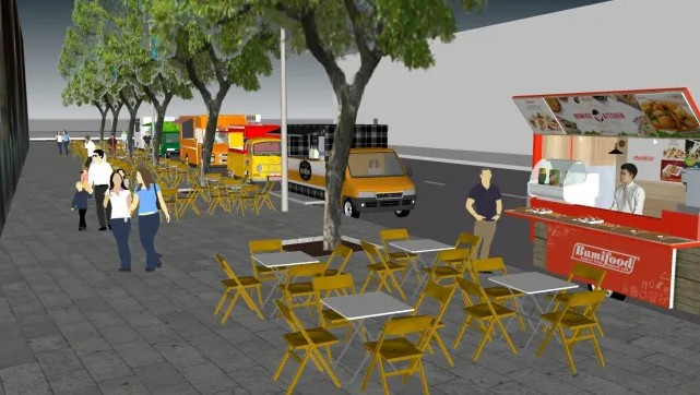 Phối cảnh một góc gian hàng tại Phố đêm Chợ Lớn (Nguồn: UBND quận 6) Phối cảnh một góc gian hàng tại Phố đêm Chợ Lớn (Nguồn: UBND quận 6)