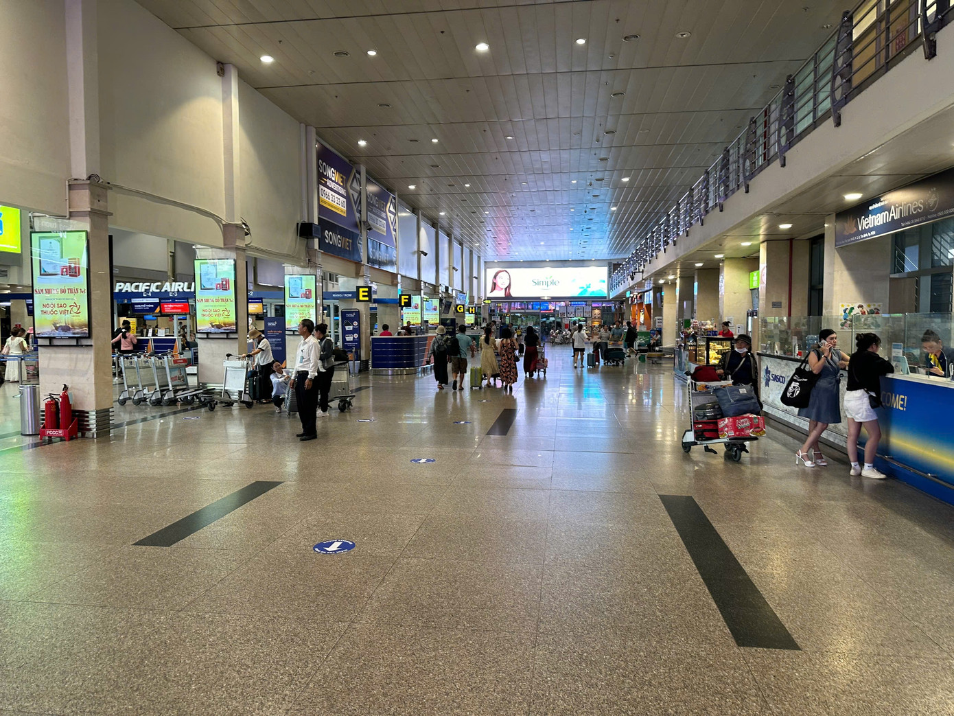 Suốt kỳ nghỉ 2/9, sân bay Tân Sơn Nhất thông thoáng, không xảy ra tình trạng đông đúc, quá tải như những năm trước.