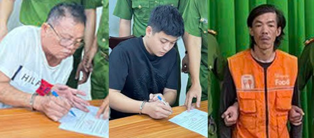 Từ trái qua, ông Bằng, Niên và Hiền. Ảnh: C.A.