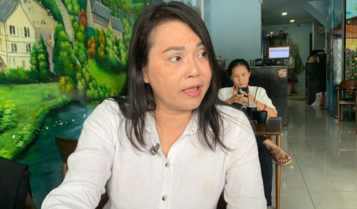 Cô Trương Phương Hạnh, giáo viên chủ nhiệm lớp 4/3, Trường Tiểu học Chương Dương (quận 1, TPHCM). Ảnh: Nhàn Lê