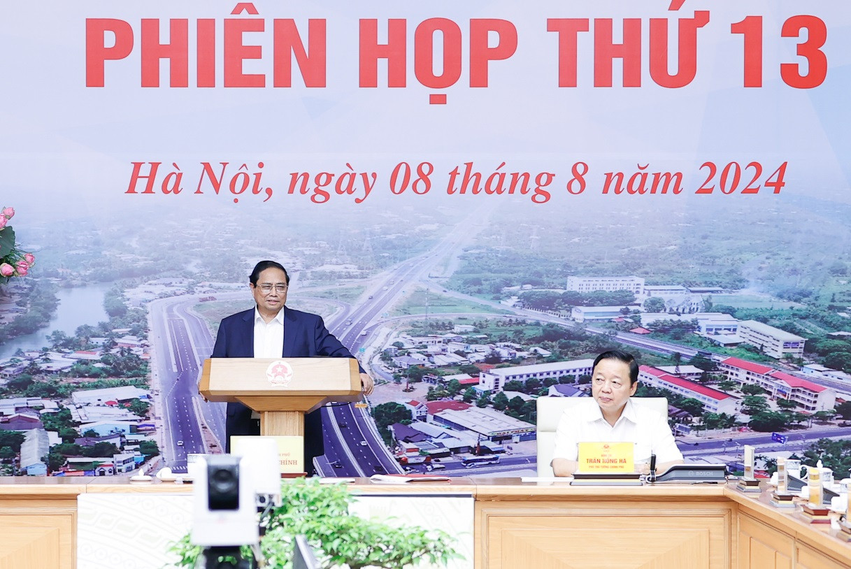 Thủ tướng Phạm Minh Chính chủ trì phiên họp Ban Chỉ đạo Nhà nước các công trình, dự án quan trọng quốc gia, trọng điểm ngành GTVT. Ảnh: Nhật Minh