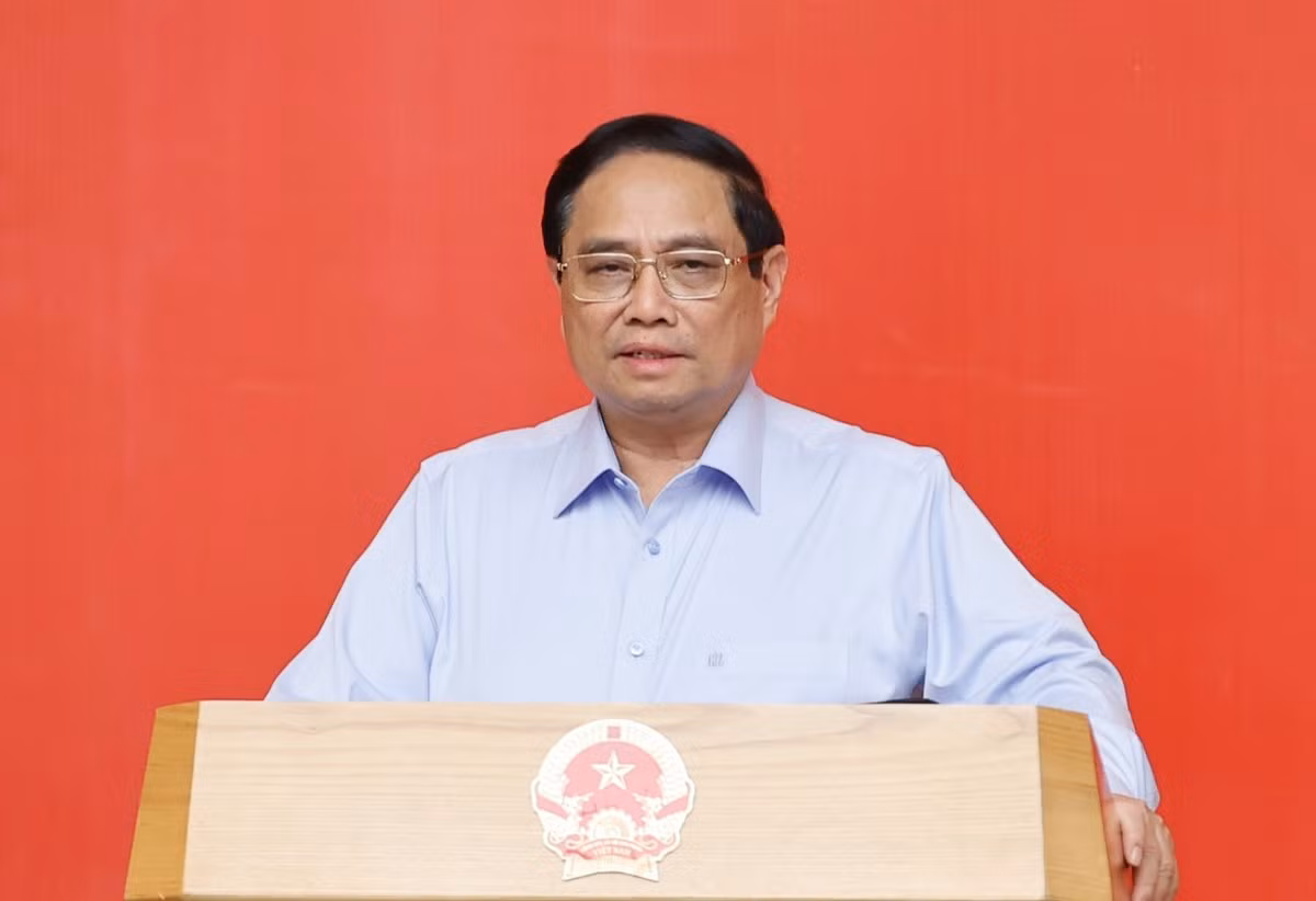 Thủ tướng Phạm Minh Chính phát biểu kết luận phiên họp. (Ảnh: Nhật Bắc)