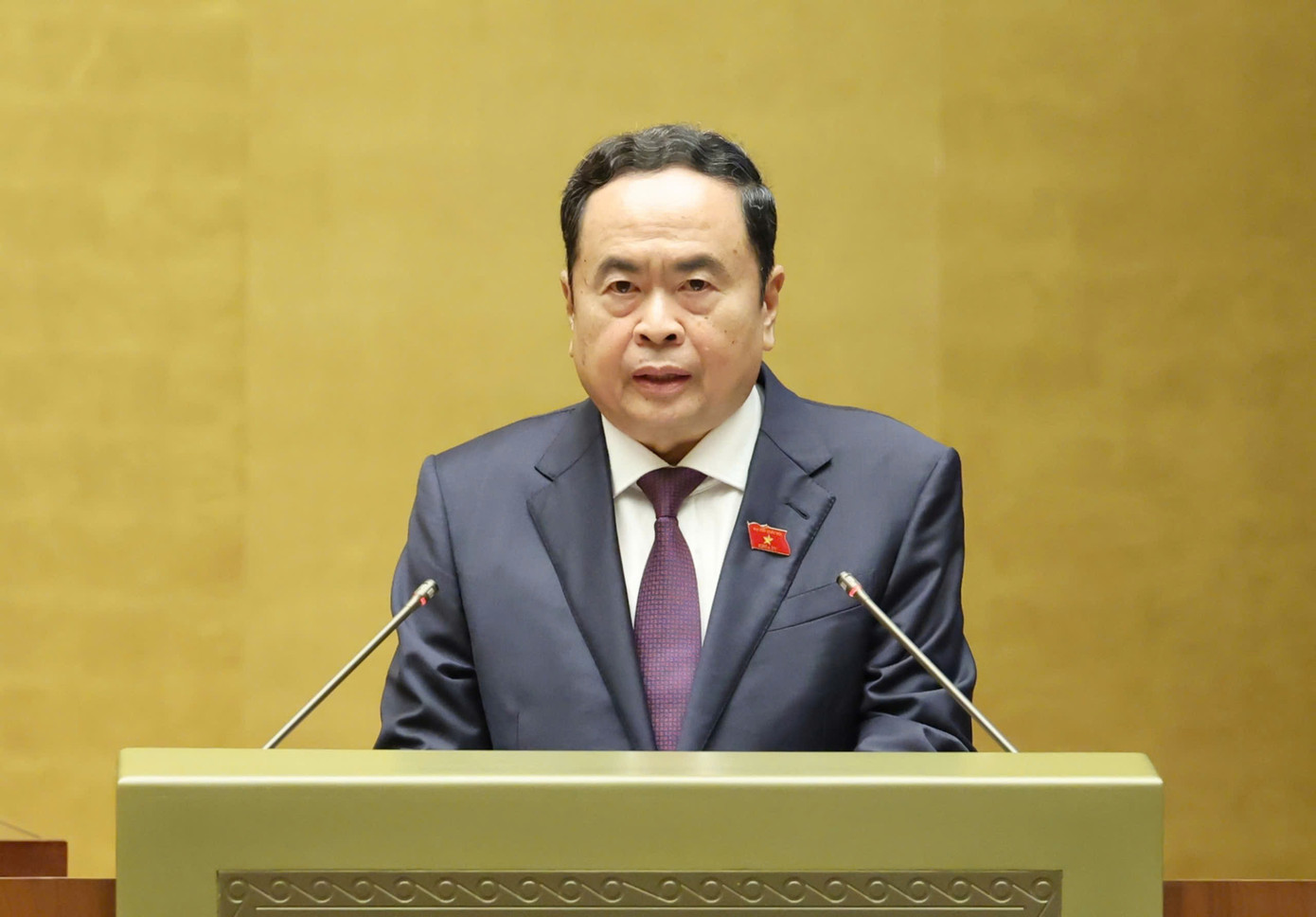 Chủ tịch Quốc hội Trần Thanh Mẫn phát biểu khai mạc phiên chất vấn.