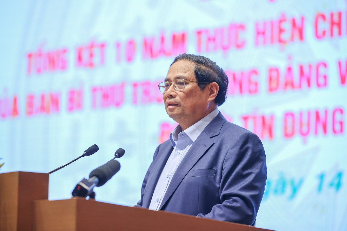 Thủ tướng Phạm Minh Chính phát biểu tại Hội nghị. Ảnh: Nhật Bắc Thủ tướng Phạm Minh Chính phát biểu tại Hội nghị. Ảnh: Nhật Bắc