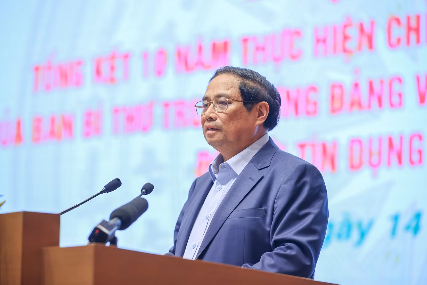 Thủ tướng Phạm Minh Chính phát biểu tại Hội nghị. Ảnh: Nhật Bắc