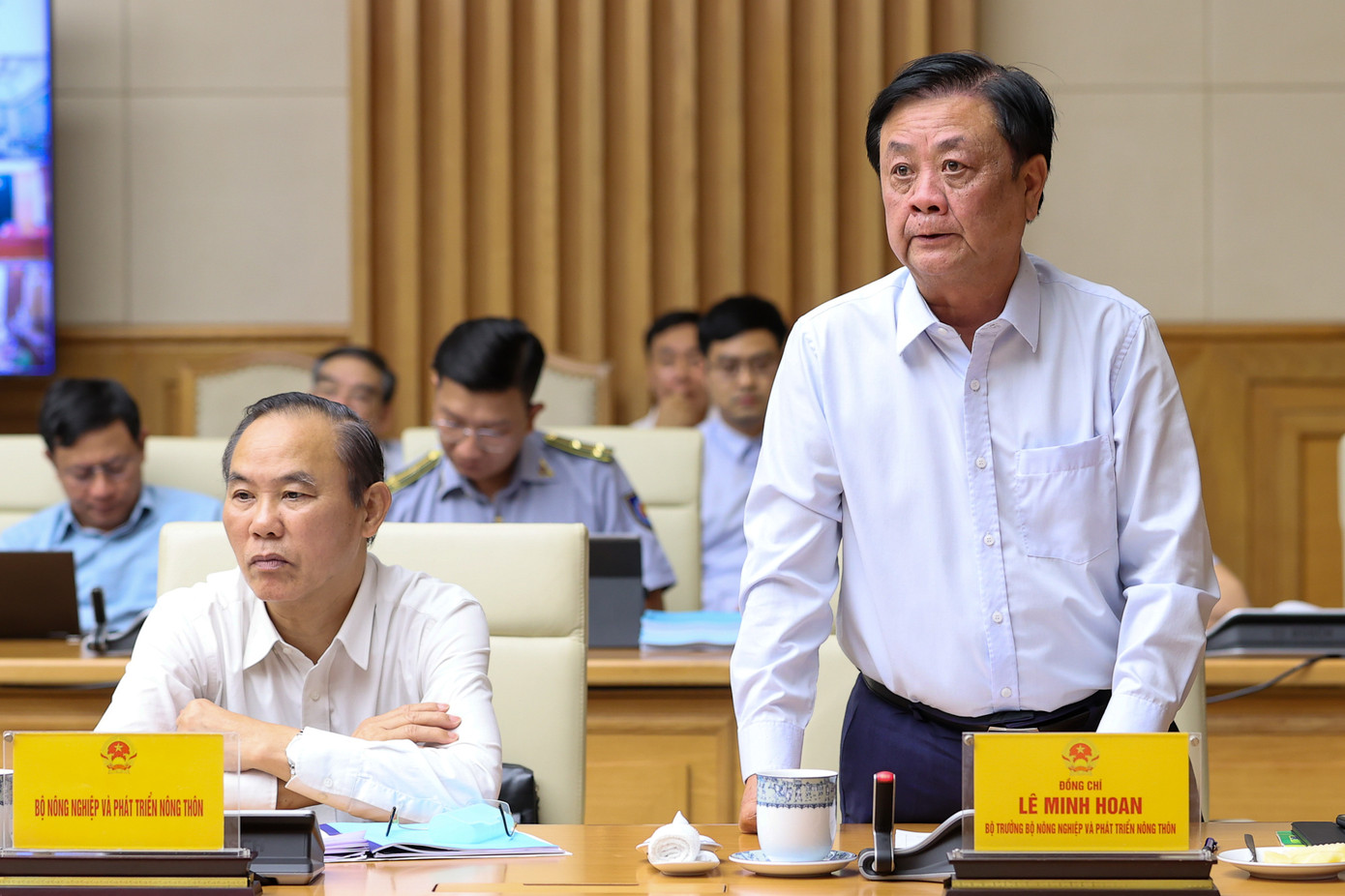 Bộ trưởng Bộ NN&PTNT báo cáo tại hội nghị. Ảnh: Nhật Bắc Bộ trưởng Bộ NN&PTNT báo cáo tại hội nghị. Ảnh: Nhật Bắc