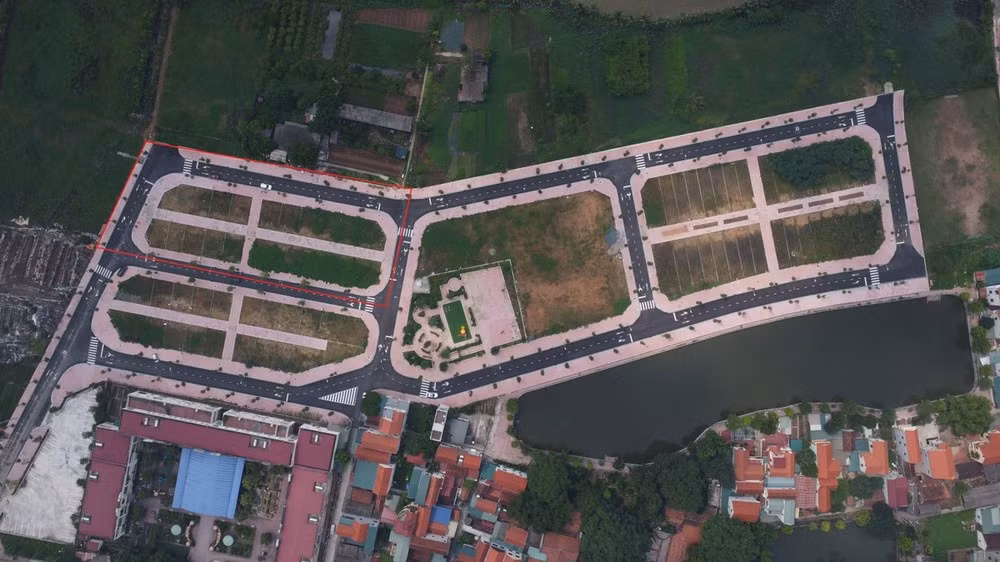 Khu đất được đưa ra đấu giá ở huyện Hoài Đức có giá trúng cao gấp nhiều lần giá khởi điểm