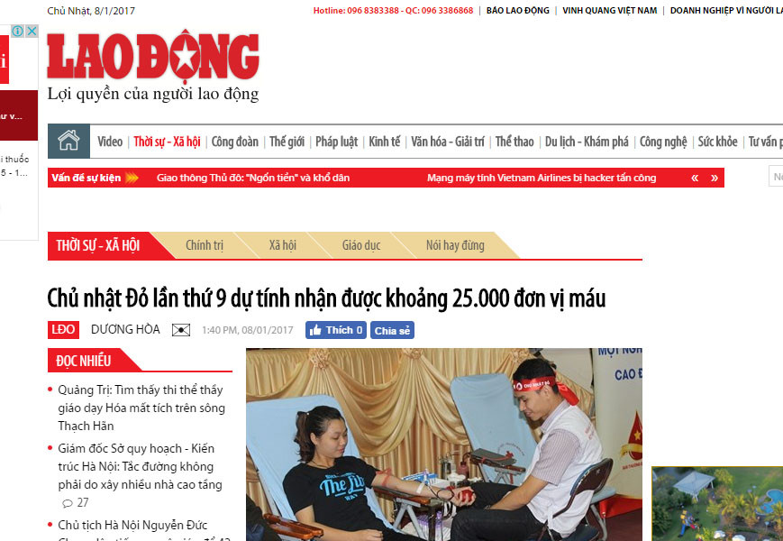 Chủ Nhật Đỏ ngày 8/1 thu được hơn 5500 đơn vị máu ảnh 4