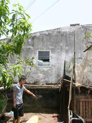 Vị trí anh Hiển bị điện giật rơi xuống, tử vong