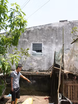 Vị trí anh Hiển bị điện giật rơi xuống, tử vong