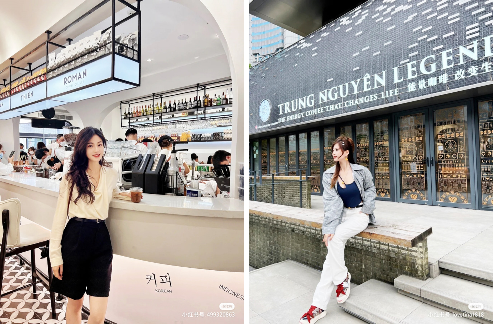 Bạn trẻ check-in không gian Thế giới cà phê Trung Nguyên Legend Thượng Hải Bạn trẻ check-in không gian Thế giới cà phê Trung Nguyên Legend Thượng Hải
