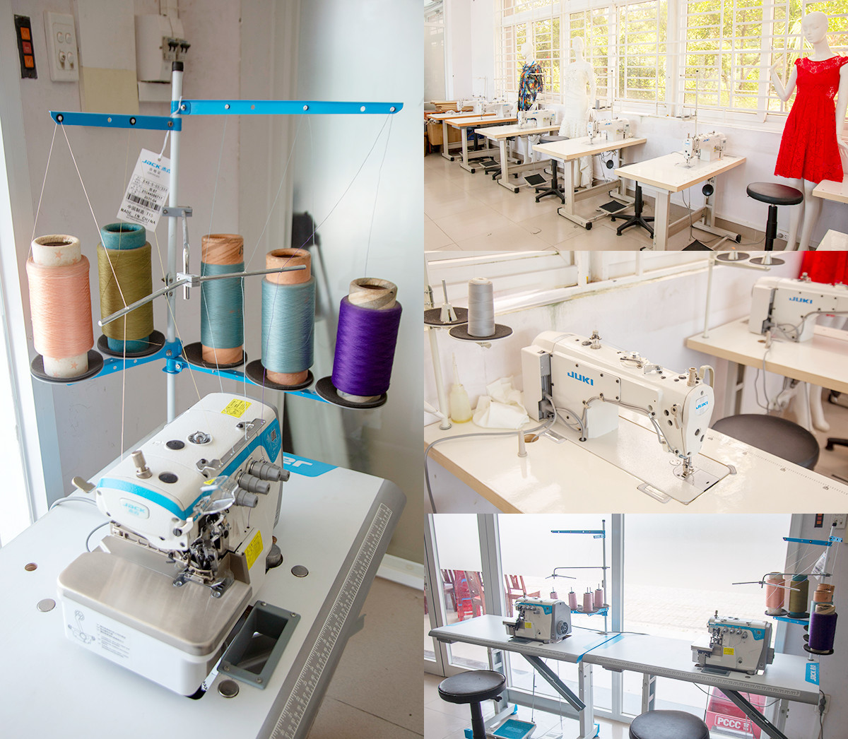 Sinh viên ngành Thiết kế Thời trang DTU thỏa sức sáng tạo trong các phòng thiết kế may mặc ở trường.