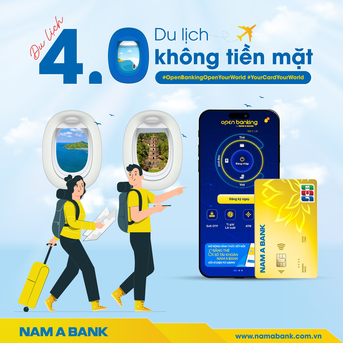 Nam A Bank đẩy mạnh du lịch 4.0, hỗ trợ nhiều tiện ích thanh toán cho khách hàng Nam A Bank đẩy mạnh du lịch 4.0, hỗ trợ nhiều tiện ích thanh toán cho khách hàng