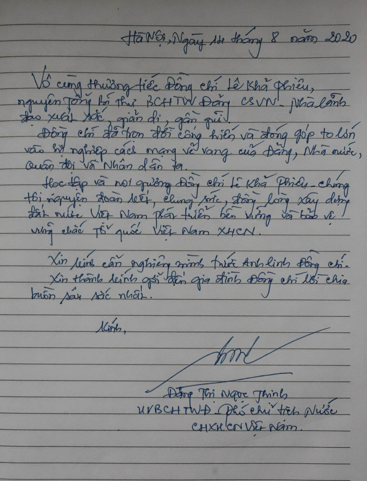 Quốc tang nguyên Tổng Bí thư Lê Khả Phiêu ảnh 17