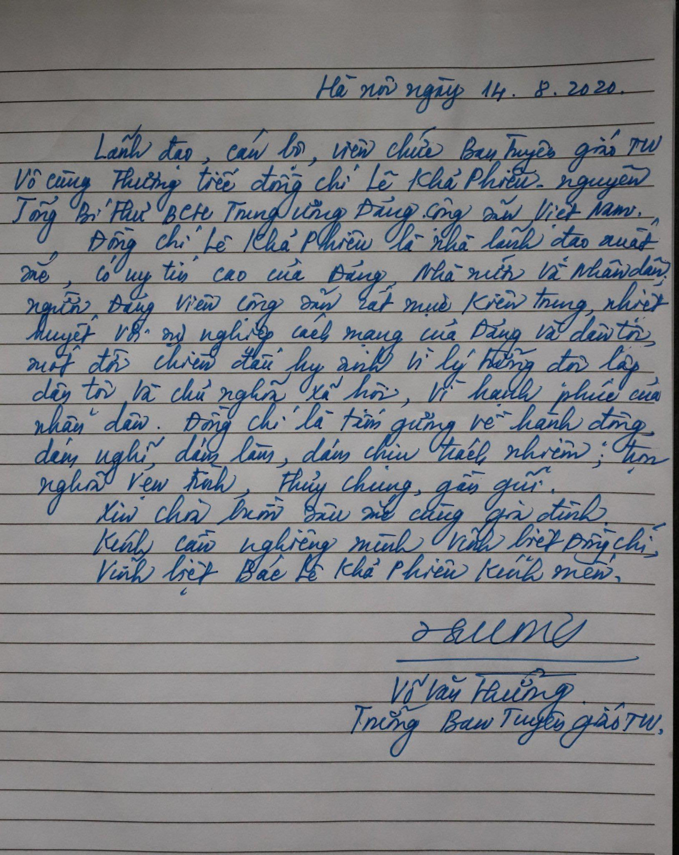 Quốc tang nguyên Tổng Bí thư Lê Khả Phiêu ảnh 18