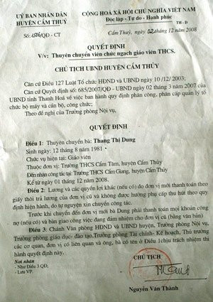 Quyết định của Chủ tịch UBND huyện có phần cắt hỗ trợ khó hiểu.