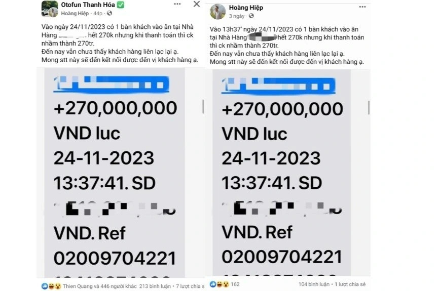 Thông tin được đăng tải trên mạng xã hội. Thông tin được đăng tải trên mạng xã hội.