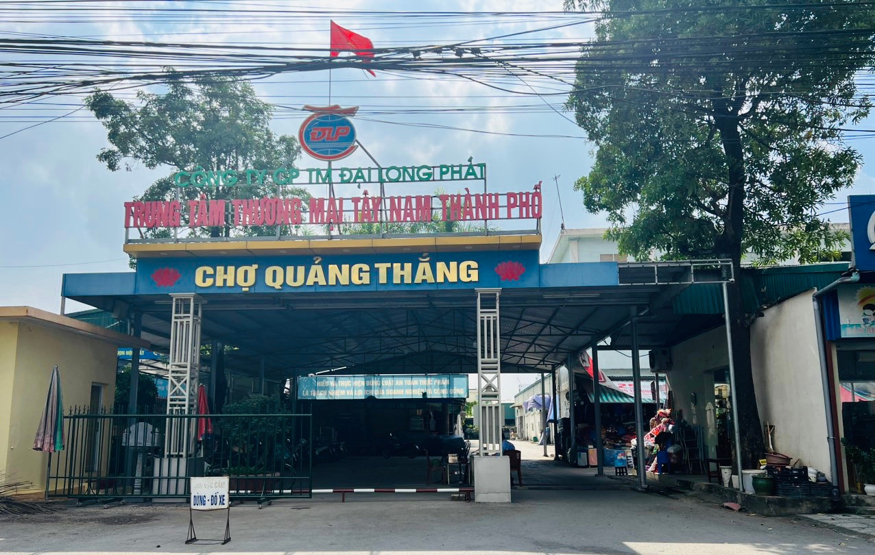 Nhiều hạng mục ở chợ Quảng Thắng chưa được nghiệm thu về phòng cháy chữa cháy