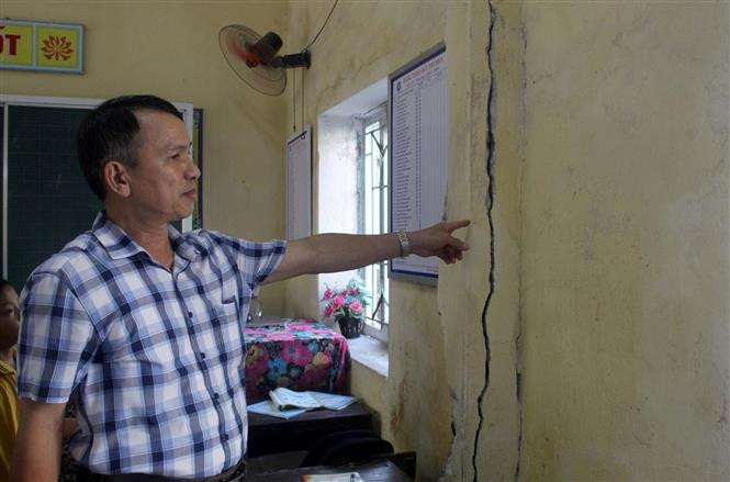 Phòng, lớp xuống cấp tại Trường tiểu học Hải Thanh.