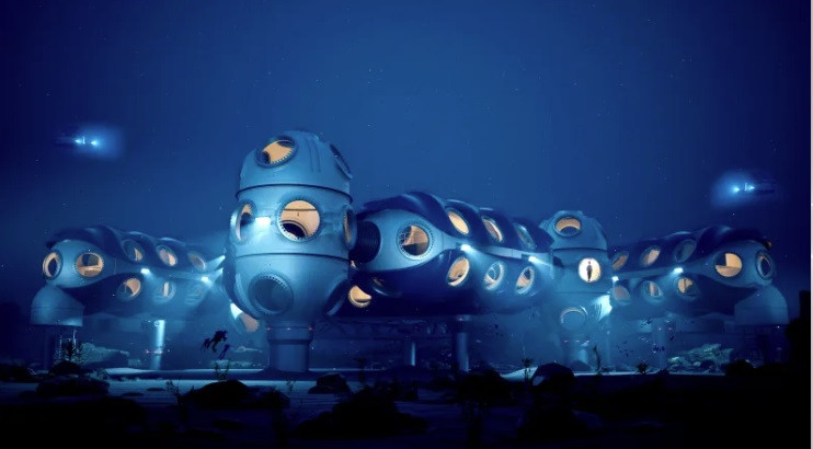 Mô hình các mô đun cho phép con người sống 28 ngày ở độ sâu 200m.