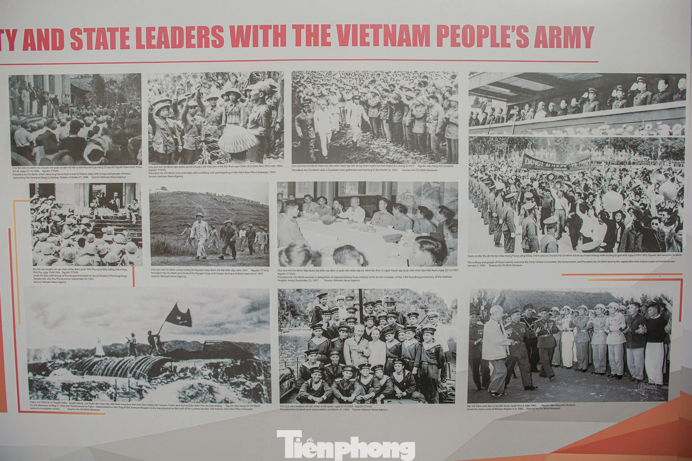 Điểm nhấn của triển lãm là những tư liệu về sự lãnh đạo, giáo dục và rèn luyện Quân đội Nhân dân Việt Nam của Chủ tịch Hồ Chí Minh. Qua đó người xem có thể thấy sự kiên định, vững vàng của QĐND Việt Nam trong thực tiễn đấu tranh cách mạng, phấn đấu cho mục tiêu, lý tưởng độc lập dân tộc và chủ nghĩa xã hội.