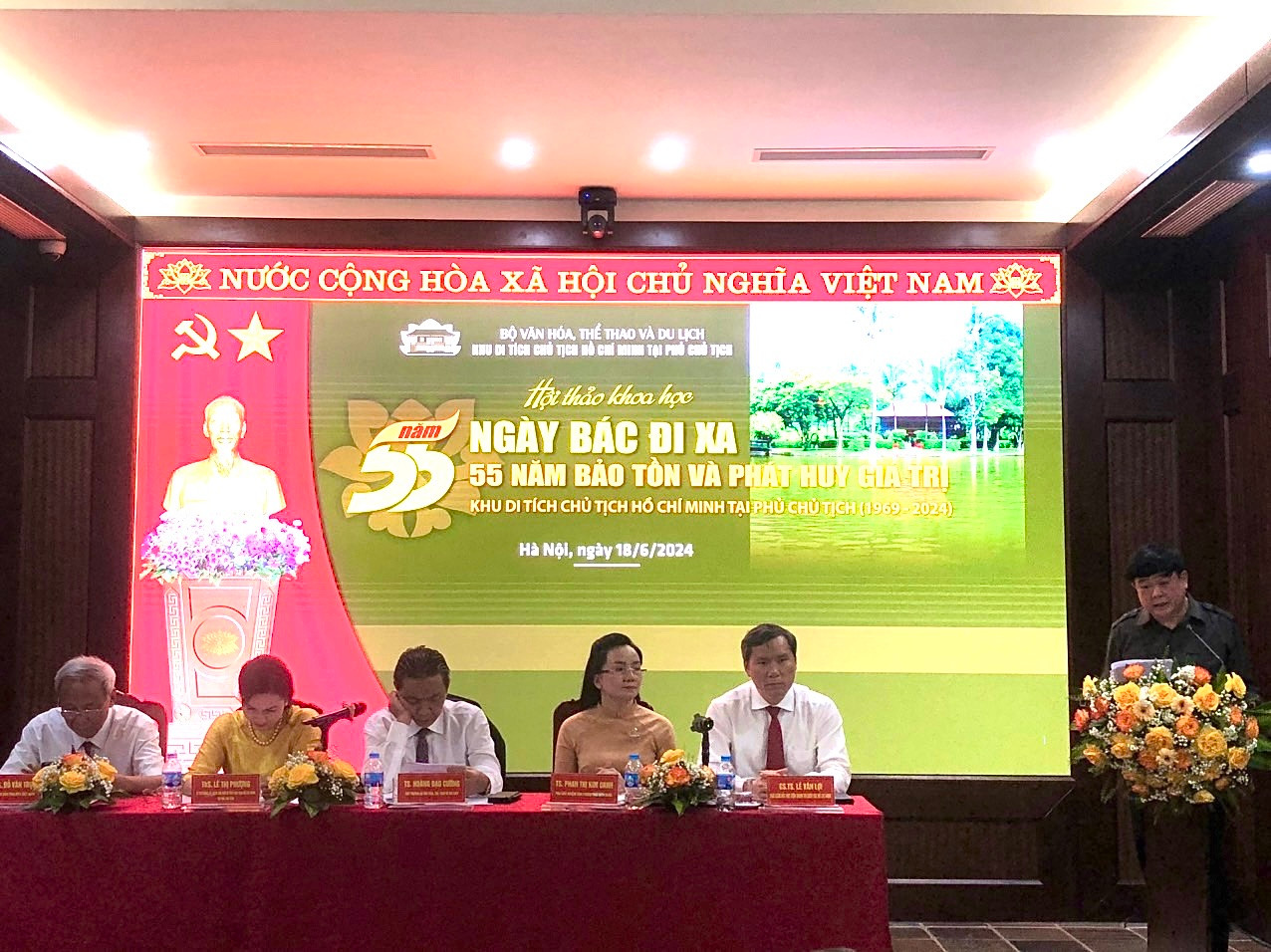 Hội thảo khoa học 55 năm ngày Bác đi xa - 55 năm bảo tồn và phát huy giá trị Khu di tích Chủ tịch Hồ Chí Minh tại Phủ Chủ tịch (1969-2024) được tổ chức ngày 18/6.